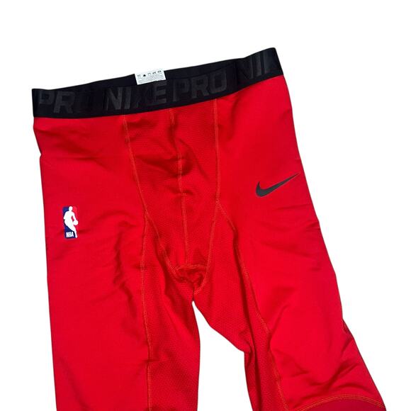 Nike Pro NBA Hyperstrong 3/4 Padded Compression Pants Red men size large NWOT - Picture 4 of 6